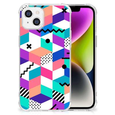 iPhone 14 Shockproof Case Blokken Kleurrijk iPhone 14 Shockproof Case Blokken Kleurrijk