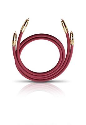 Oehlbach NF-audio-cinchkabel cinchstekker naar cinchstekker 2 x 1 m bordeaux