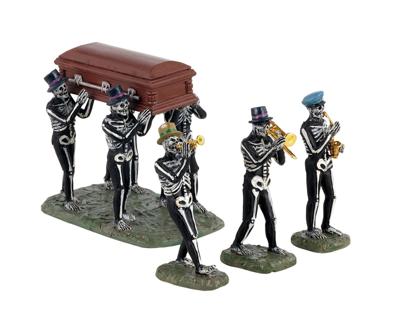 Lemax jazz funeral s/4 tafereel Spooky Town 2021