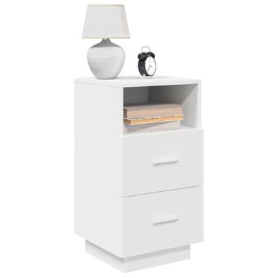 Nachtkastje met 2 lades 36x36x68 cm wit