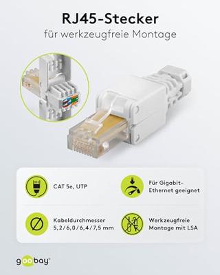 Intellinet Kabel Intellinet gereedschapsloze RJ45-stekker modulaire RJ45-stekker geen krimpgereedschap nodig 790482 Kleurcodering, Knikbeschermingsmof, Intellinet Kabel Intellinet gereedschapsloze RJ45-stekker modulaire RJ45-stekker geen krimpgereedschap nodig 790482 Kleurcodering, Knikbeschermingsmof,