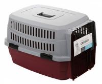 M-PETS Draagtas Viaggio Carrier M - 68x47,6x45cm - Bordeaux en grijs - Voor hond - thumbnail