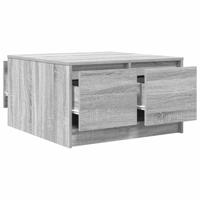 Salontafel met lades 70,5x70x40 cm grijs Sonoma - thumbnail