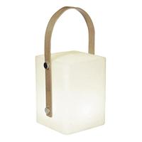 TIKY Snoerloze lantaarn met bamboe handvat - LED warm wit / meerkleurig dimbaar - H27cm - thumbnail