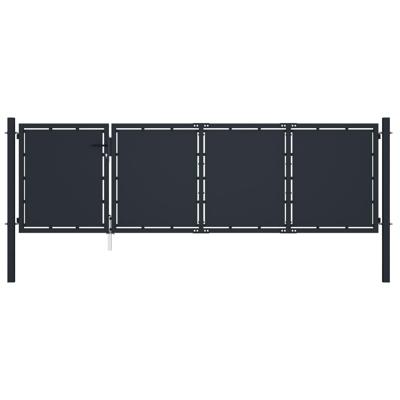 Poort 350x100 cm staal antraciet