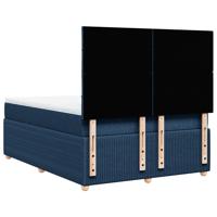Boxspring met matras stof blauw 160x200 cm - thumbnail