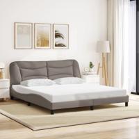 Bedframe zonder matras stof taupe 180x200 cm - thumbnail