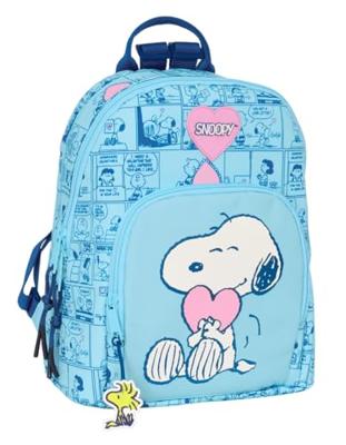 Casual Rugtas Snoopy Love Licht Blauw 25 x 30 x 13 cm