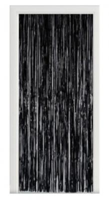 Deur deco gordijn zwart