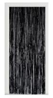 Deur deco gordijn zwart - thumbnail