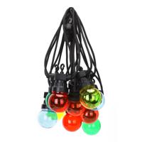 Led Kerstverlichting - Lichtsnoer 6 Watt - 10 gekleurde bollen - 8 meter - IP44 - thumbnail