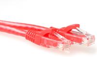 ACT IB2502 CAT6A U/UTP Patchkabel | Snagless | RJ45 Connectoren | Rood | 2 meter - thumbnail