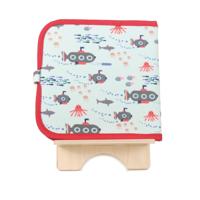 Jaq Jaq Bird krijtboek onderzeeër 20 cm blauw/rood 5 delig - thumbnail