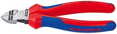 Knipex Afstrip-zijsnijtang | Meer-componentengrepen | Zwart geatramenteerd | Lengte 160 mm | Zelfbedieningskaart/blister - 14 22 160 SB