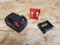 Stealthmounts Batterijhouders voor Milwaukee M18 18v | Rood | 6 stuks - BM-MW18-RED-6 - thumbnail