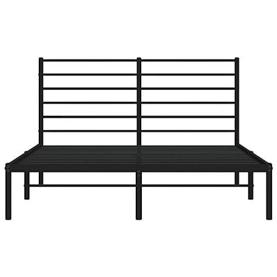 Bedframe met hoofdbord metaal zwart 160x200 cm Bedframe met hoofdbord metaal zwart 160x200 cm