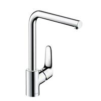 Hansgrohe Focus keukenkraan met rechte hoge uitloop chroom 31817000 - thumbnail