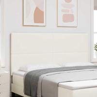 LED Hoofdbord met LED-striplichten Crème 180 cm Polyester - thumbnail