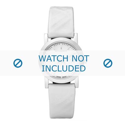Horlogeband Burberry BU1797 Leder Wit 16mm