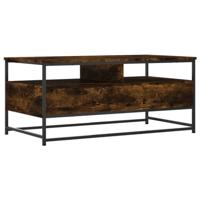 Salontafel 100x51x45 cm bewerkt hout gerookt eikenkleurig - thumbnail