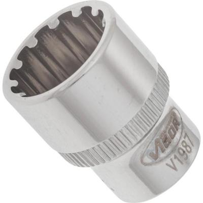 Vigor V1987 Dop (zeskant) Dopsleutelinzetstuk 14 mm 1/4 (6.3 mm)
