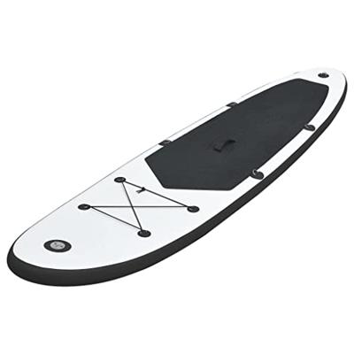 VidaXL Stand-up paddleboard opblaasbaar zwart en wit