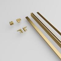 Sanivo Nova Wandprofiel XL 20 x 7 cm Geborsteld Messing Goud - thumbnail