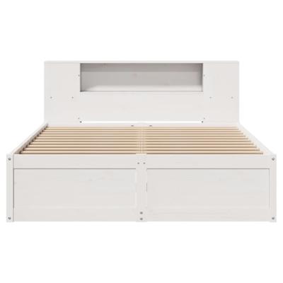 Bedframe zonder matras massief grenenhout wit 135x190 cm Bedframe zonder matras massief grenenhout wit 135x190 cm