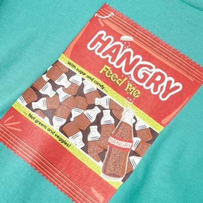 Kindershirt met korte mouwen 116 donkermintkleurig