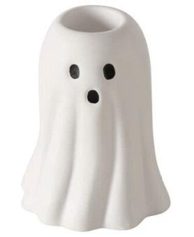 Boltze Home kandelaar porselein spook 6x5.5x7.5cm wit