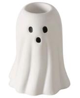 Boltze Home kandelaar porselein spook 6x5.5x7.5cm wit - thumbnail