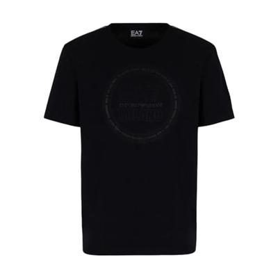 EA7 Emporio Armani Milano T-Shirt Heren Zwart - Maat XS - Kleur: Zwart | Soccerfanshop - thumbnail