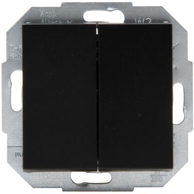KOPP - Serieschakelaar - Athenis HK07 - Inbouw - 1-voudig Dubbel Schakelaar - Mat Zwart