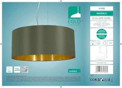 Eglo Landelijke hanglampMaserlo 53cm cappucino met goud - 31608