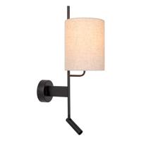 Lucide MAGIC - Wandlamp - 1xE27 - Met USB oplaadpunt - Zwart - thumbnail