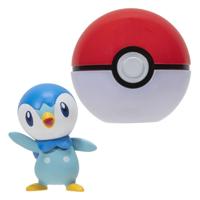 Pokemon Figure - Piplup + Poke Ball (Clip 'n' Go) - thumbnail