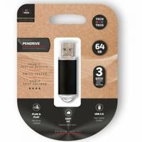 USB stick Tech One Tech TEC3008-64 Zwart - thumbnail