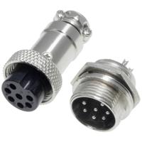 Pollin 453556 Ronde connector Bus, inbouw, Stekker Totaal aantal polen: 7 1 set(s) - thumbnail