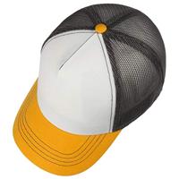 Atlantis AT527 Rapper Canvas Cap - White/Gold/Dark-Grey - One Size - thumbnail