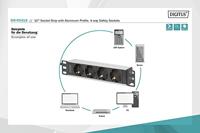 Digitus DN-95418 energiedistributie 4 AC-uitgang(en) 1U Zwart - thumbnail
