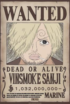Poster One Piece - Wanted Sanji Wano 38x52cm