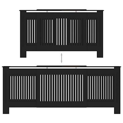 VidaXL Radiatorombouw 205 cm mdf zwart - thumbnail