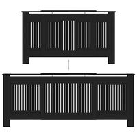 Radiatorombouw 205 cm MDF zwart - thumbnail
