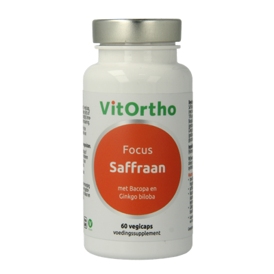 Saffraan focus 60 Vegetarische capsules Saffraan focus 60 Vegetarische capsules