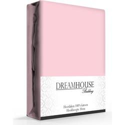 Dreamhouse - Dreamhouse Katoen Hoeslaken - Roze - 90 x 220