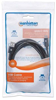 Manhattan 354936 USB-kabel USB 2.0 USB-A stekker, USB-C stekker 3.00 m Zwart Manhattan 354936 USB-kabel USB 2.0 USB-A stekker, USB-C stekker 3.00 m Zwart
