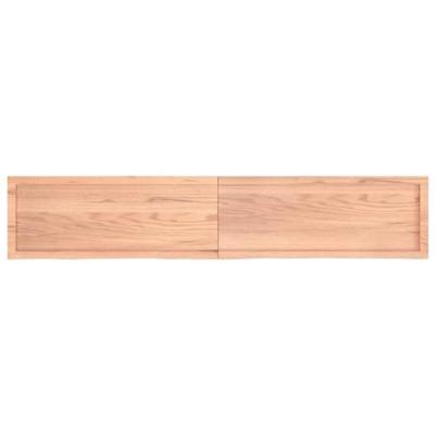 VidaXL Wastafelblad 200x40x(2-6) cm behandeld massief hout lichtbruin