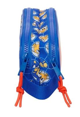 Pennenetui met 2 vakken Sonic Prime Blauw 21 x 8 x 6 cm