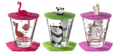 Leonardo Bambini Kinderdrinkset unicorn, panda en flamingo, 9 delig