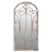 VidaXL Tuinspiegel 70x30 cm ijzer zandkleurig - thumbnail